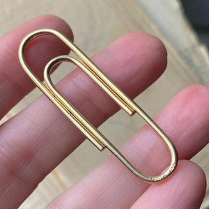 gold paperclip