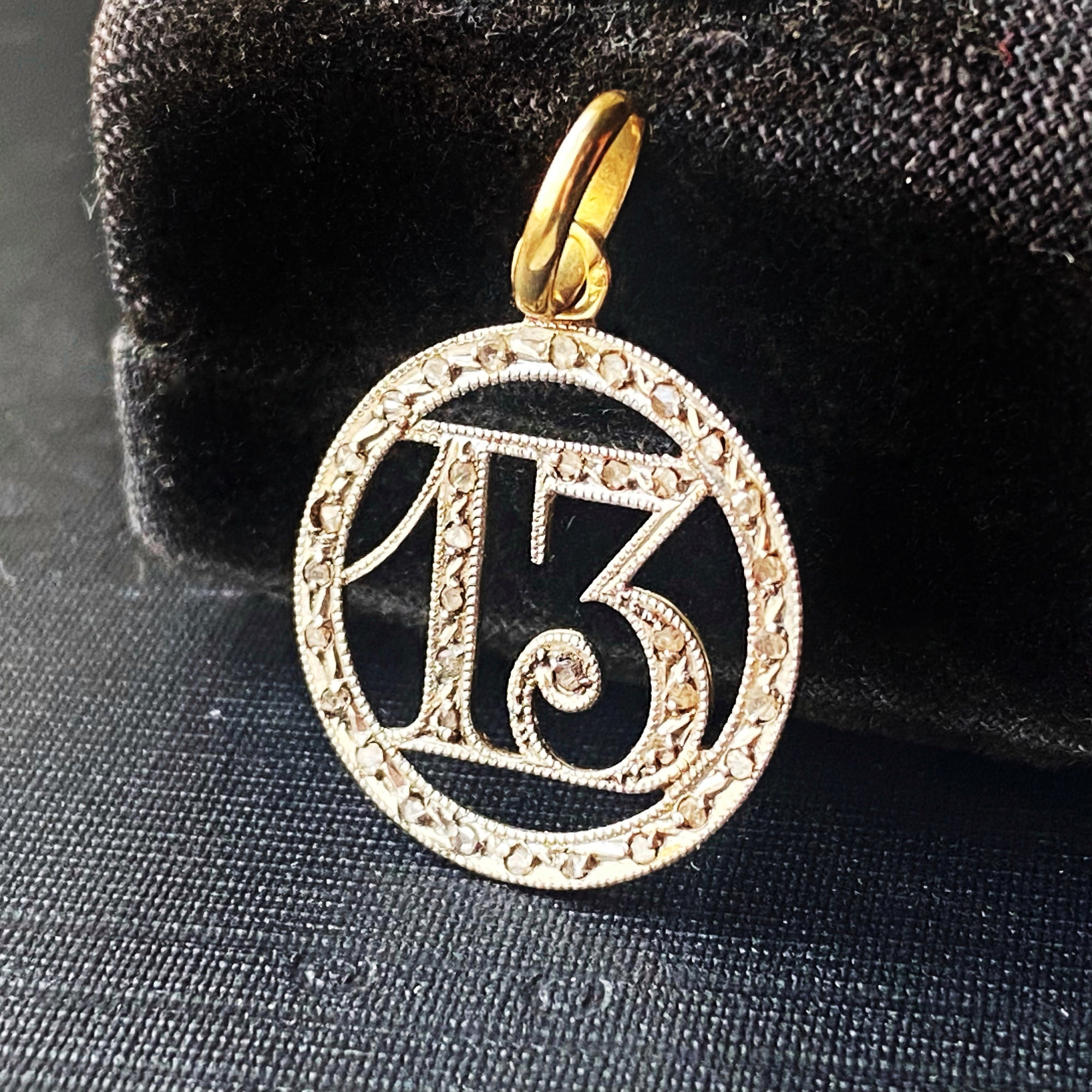 antique 13 diamond pendant toronto canada jewelry jewellery
