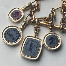 Antique Forget Me Not Seal Charm - 14k