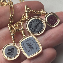 Antique Forget Me Not Seal Charm - 14k