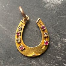 diamond horseshoe charm pendant