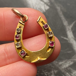 ruby horseshoe pendant antique jewelry toronto canada