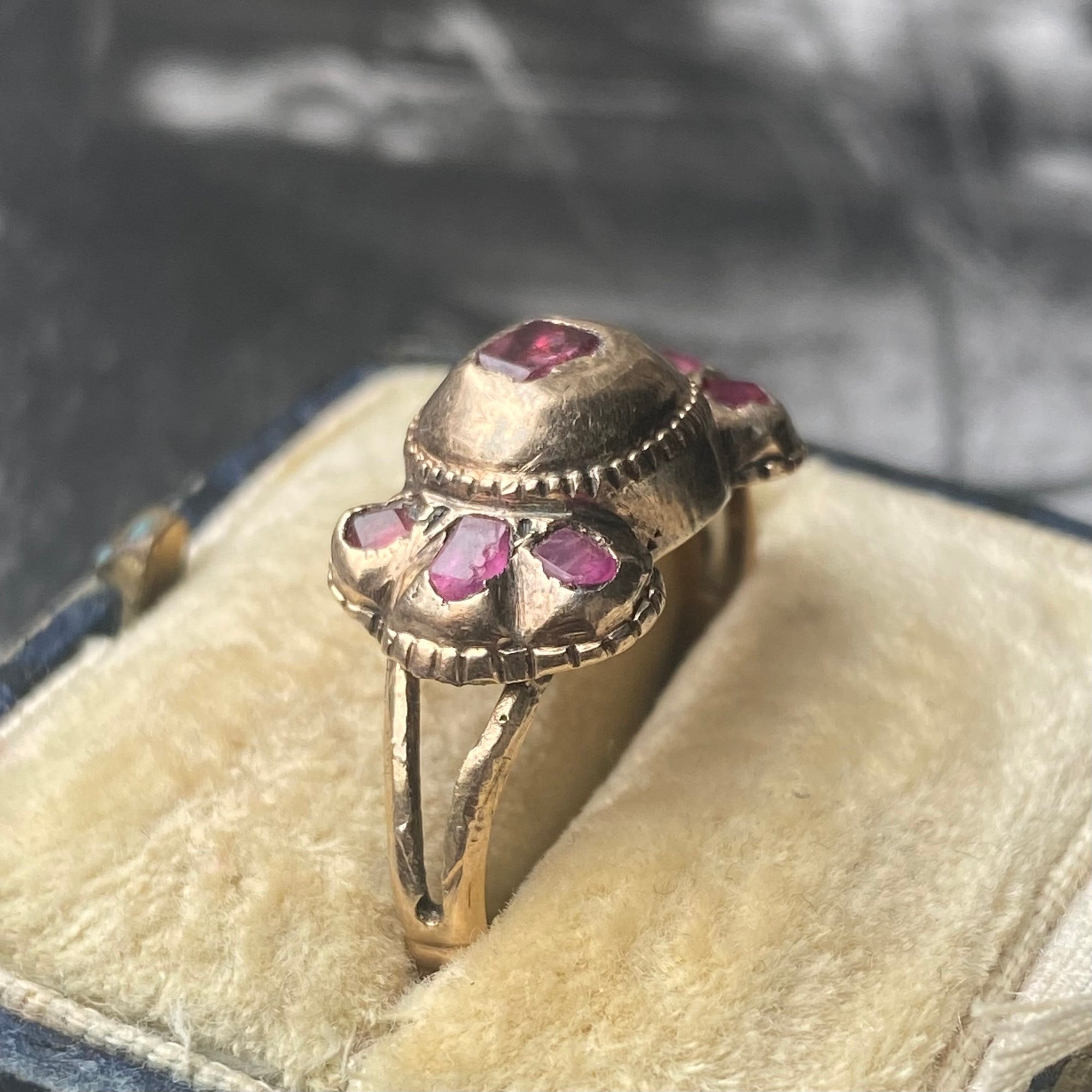antique table cut ruby