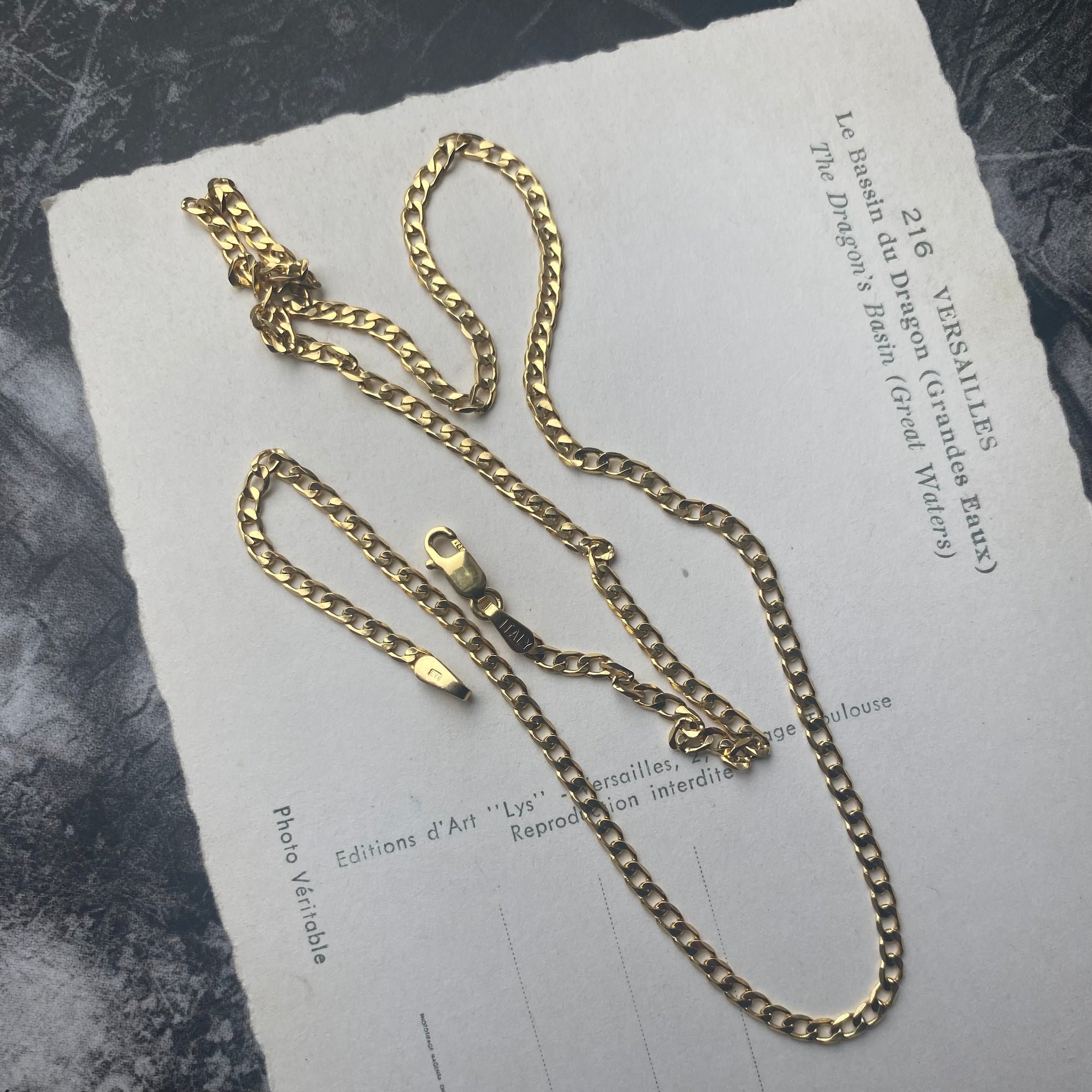 14k flat curb chain