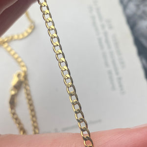 gold flat curb chain