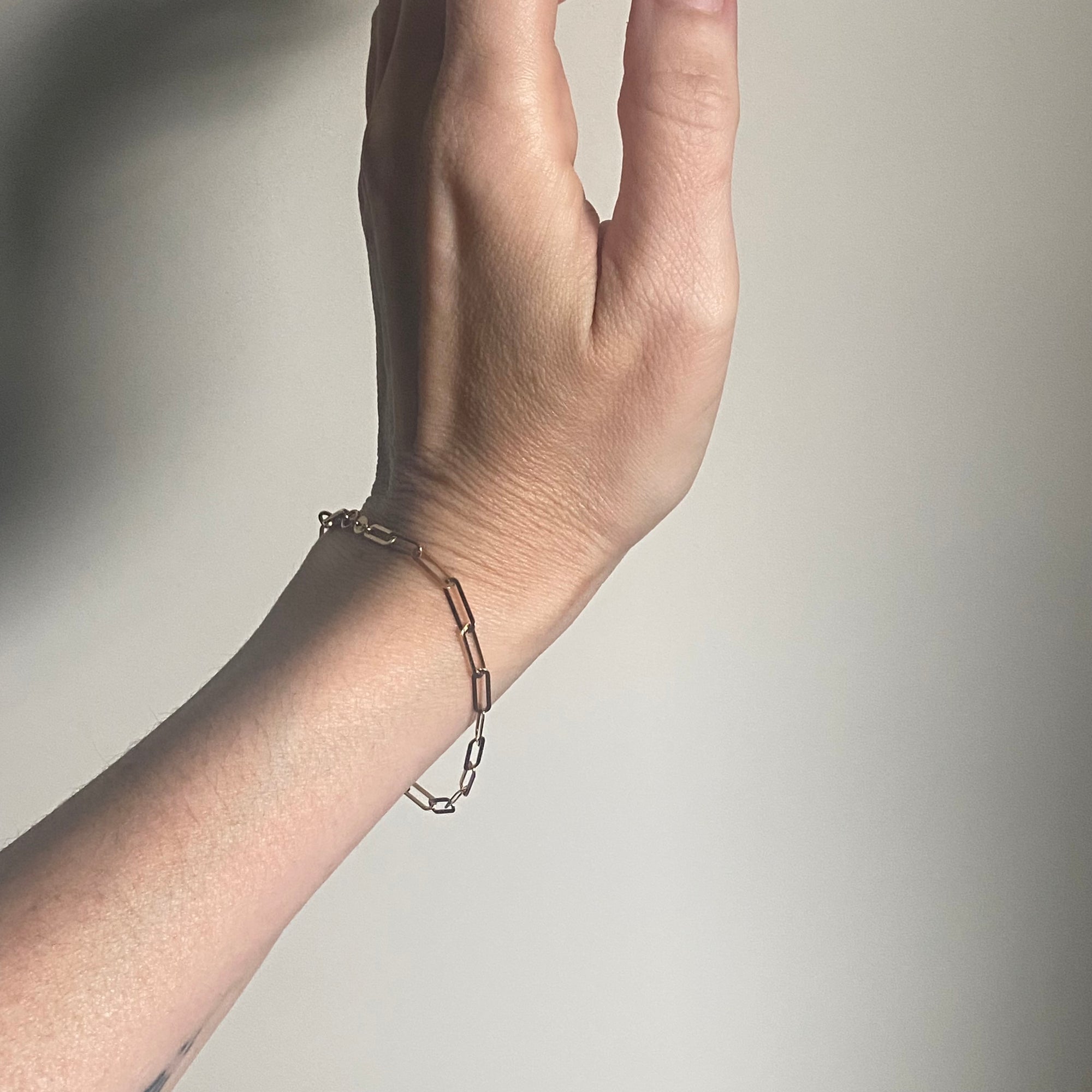 10k paperclip bracelet