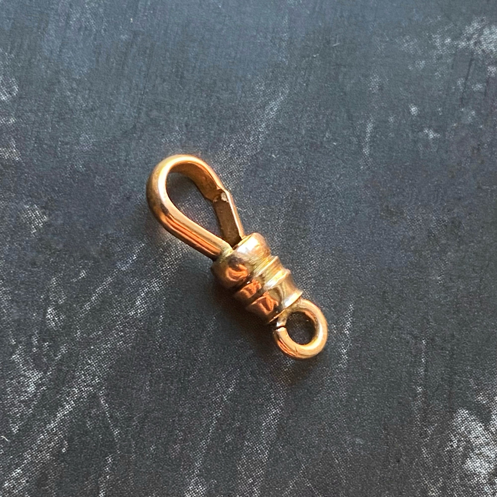 antique dog clip 14k