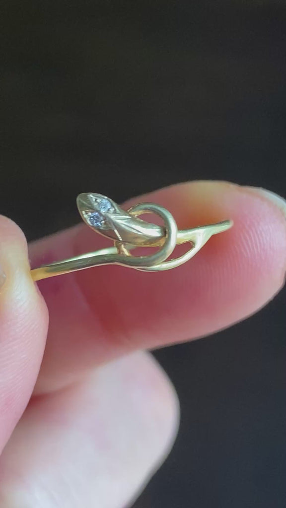 vintage snake ring gold, 19k gold ring, portuguese gold jewelry, minimalist serpent ring, antique diamond snake ring, dainty gold rings canada, black umbrella jewelry