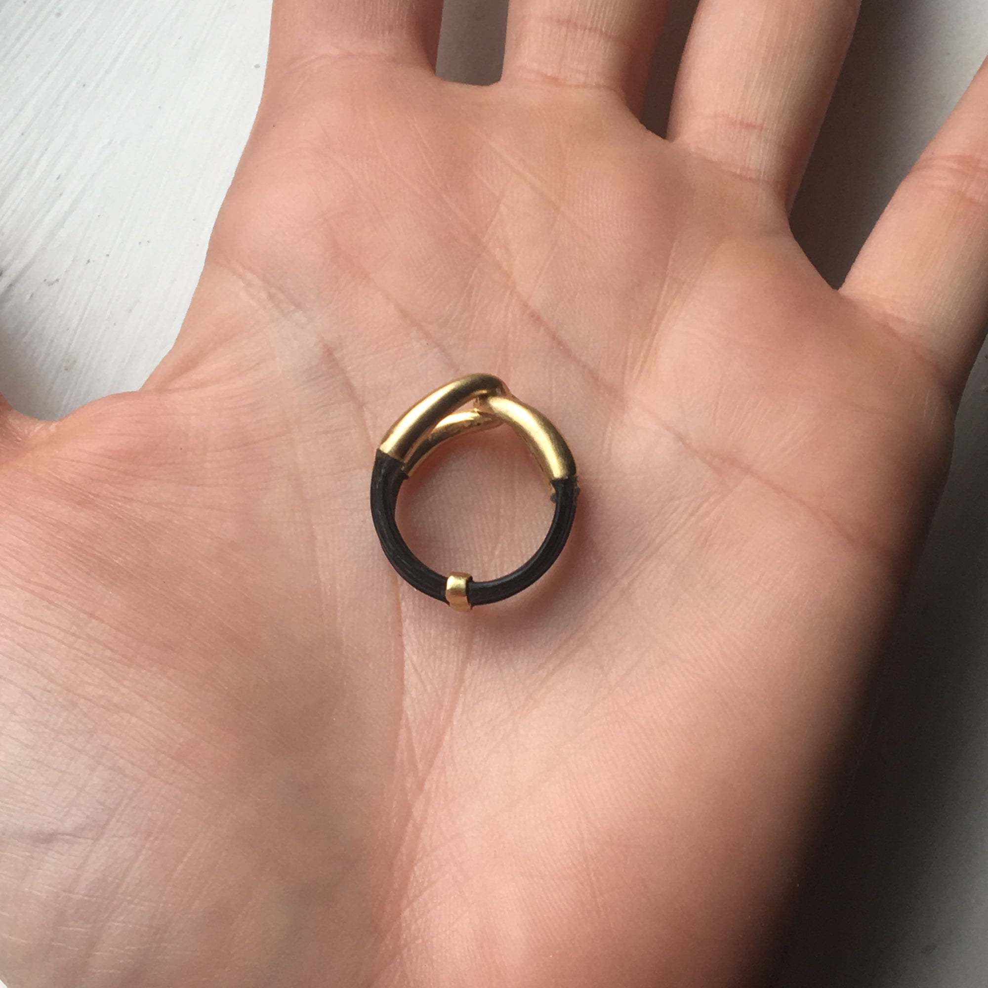 Antique Victorian Raj Era Knot Ring 18k - Size 3/3.25