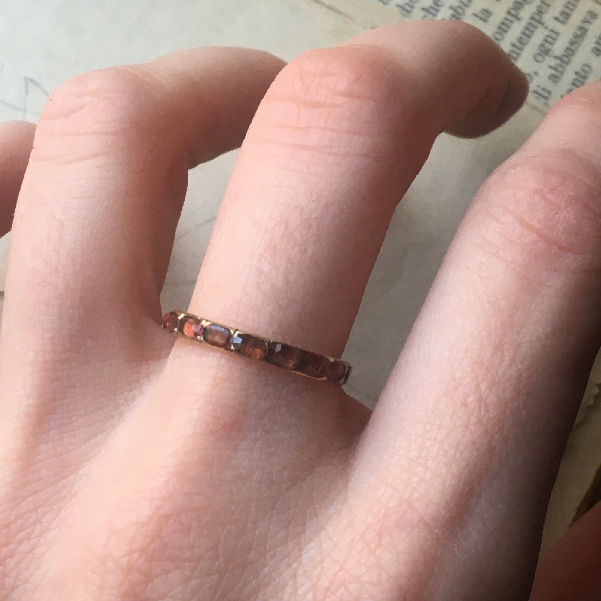 Georgian garnet eternity