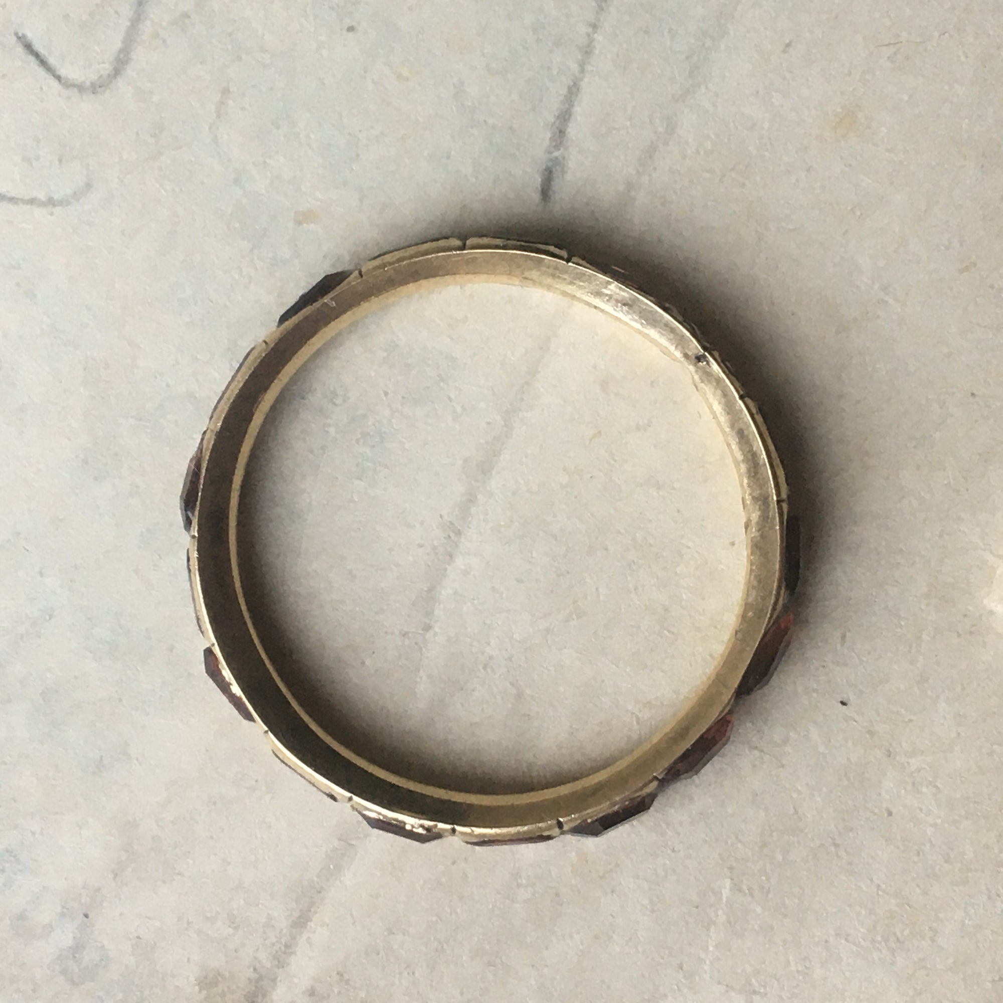 Antique Georgian Garnet Eternity Band - Size 5.75