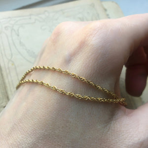 antique gold rope chain