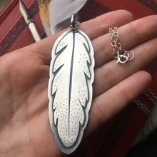 large feather necklace