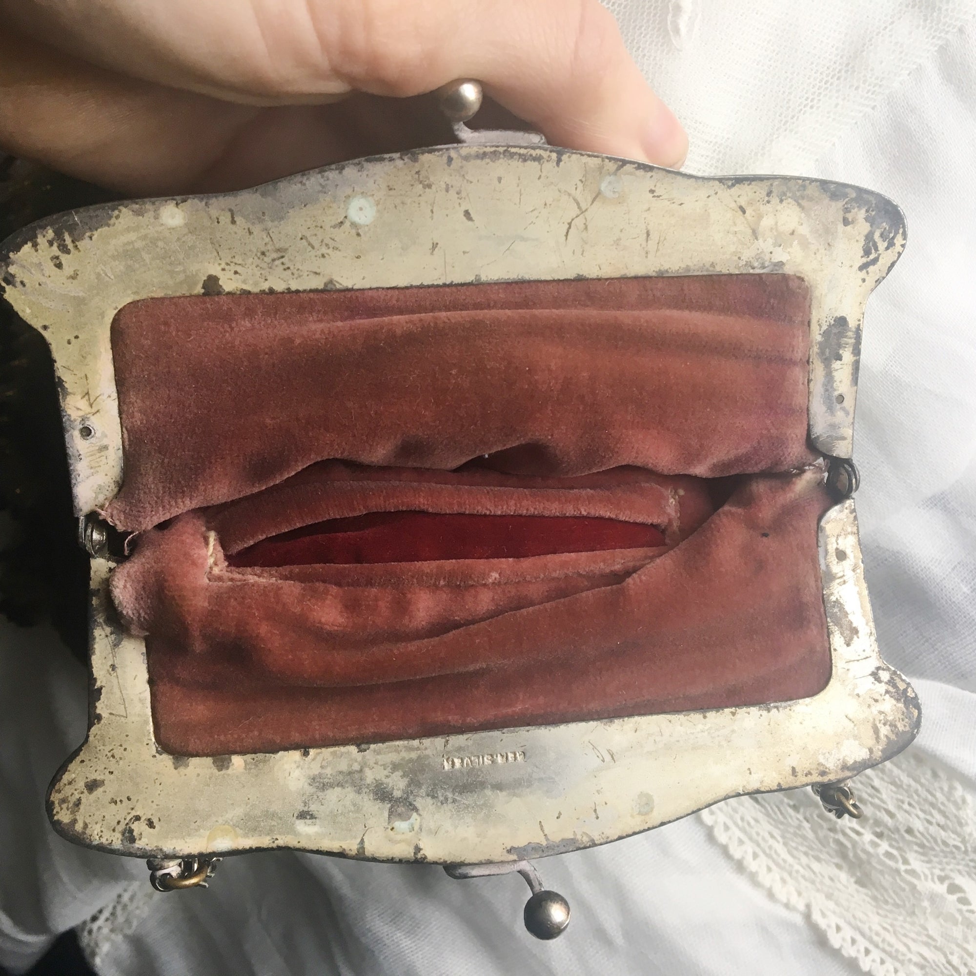 Rare Vintage Art Deco Mourning Purse