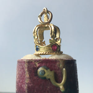 antique crown pendant