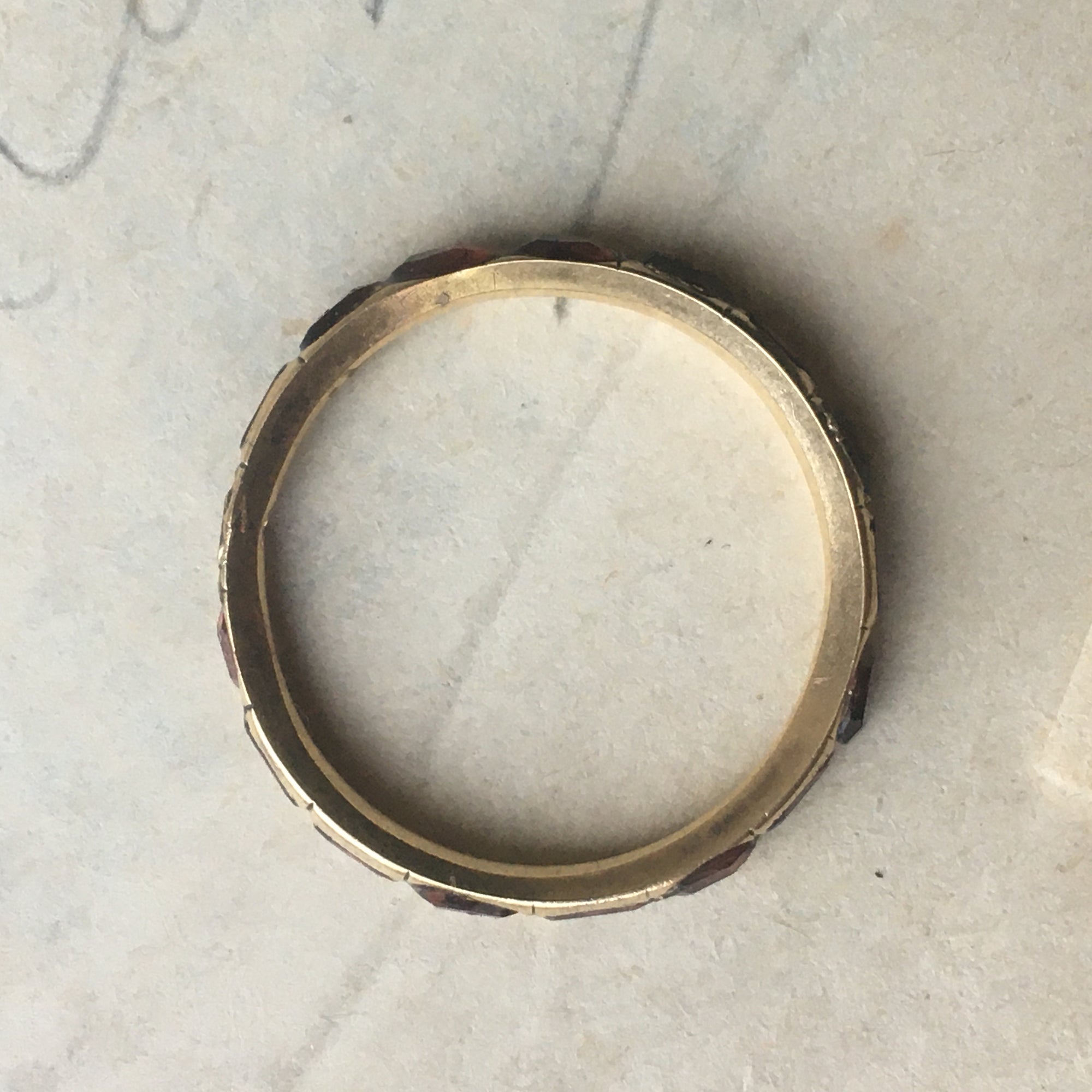 Antique Georgian Garnet Eternity Band - Size 5.75