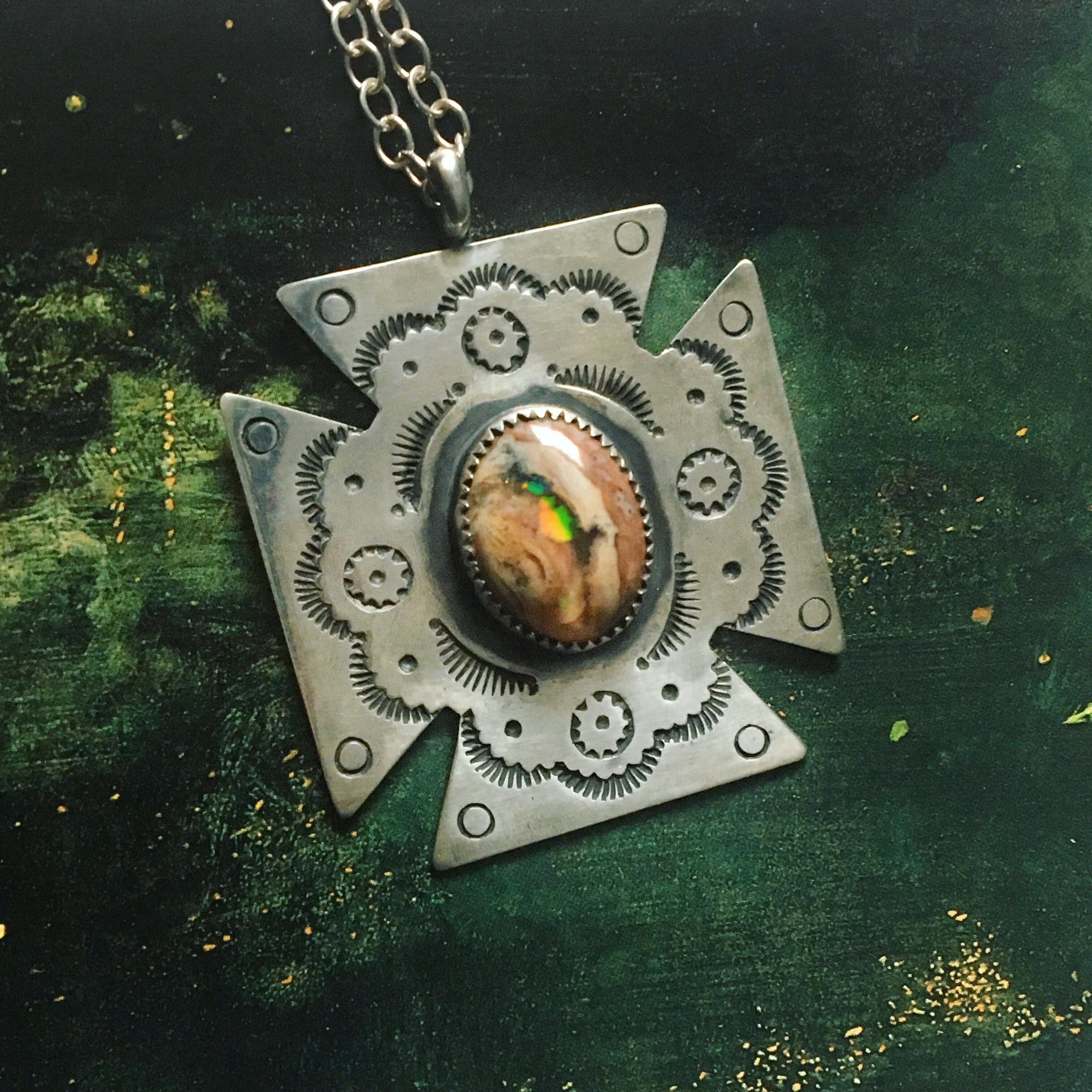 fire opal necklace