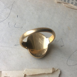 Antique Onyx Cipher Ring - Size 8