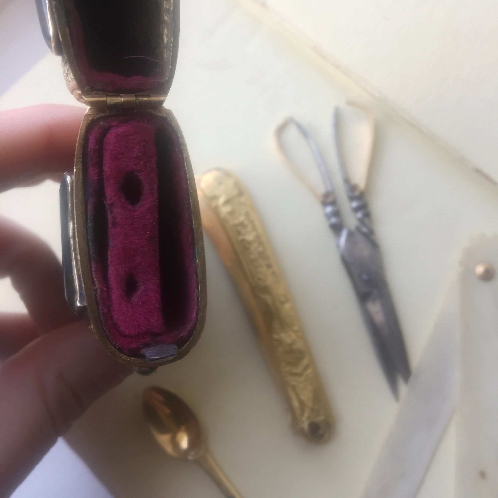 Antique Rococo Bloodstone Étui