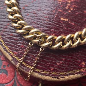 Antique English Curb Link Bracelet - 15k