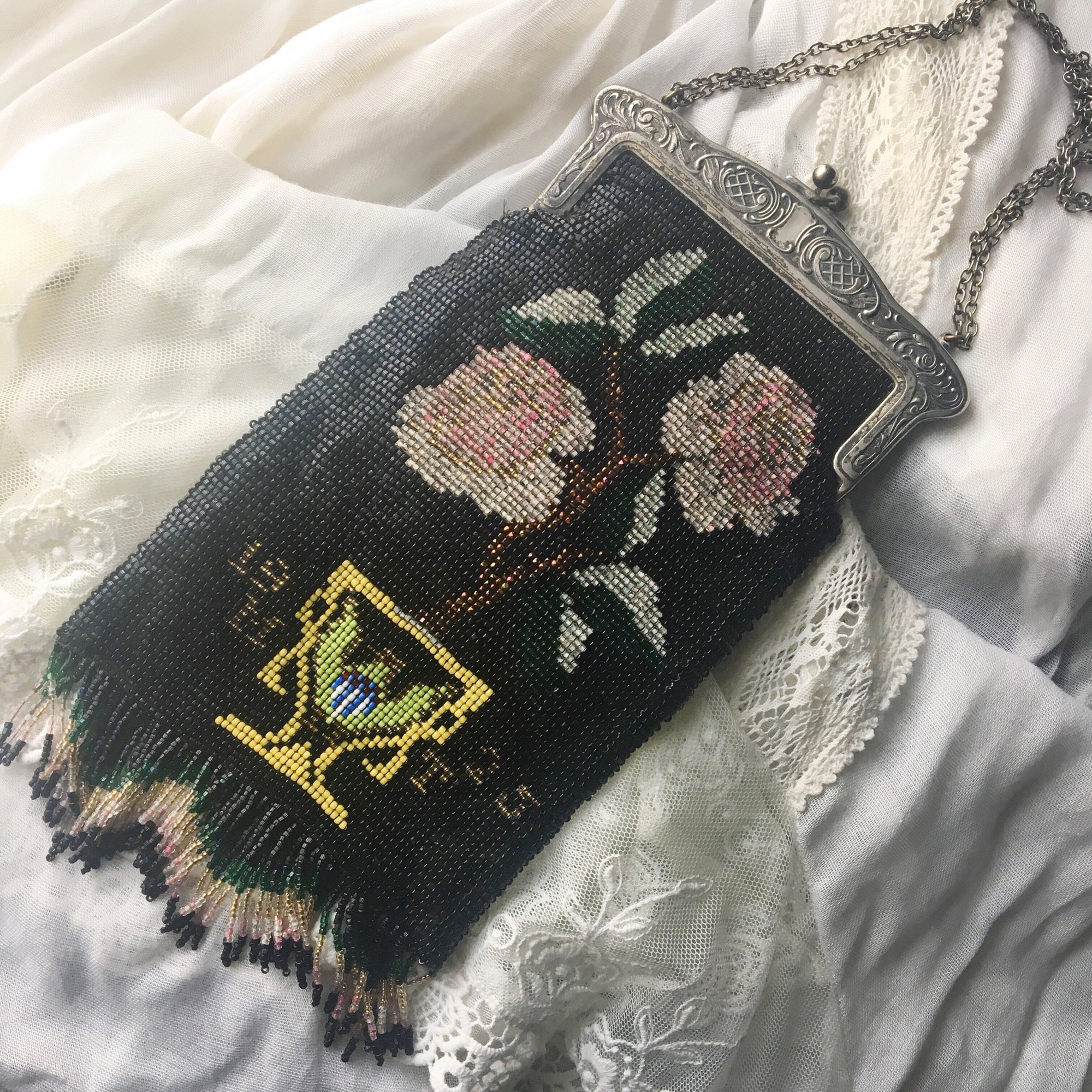 art deco beaded purse