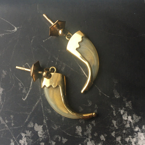 Victorian claw earrings