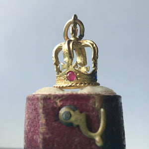 antique crown charm