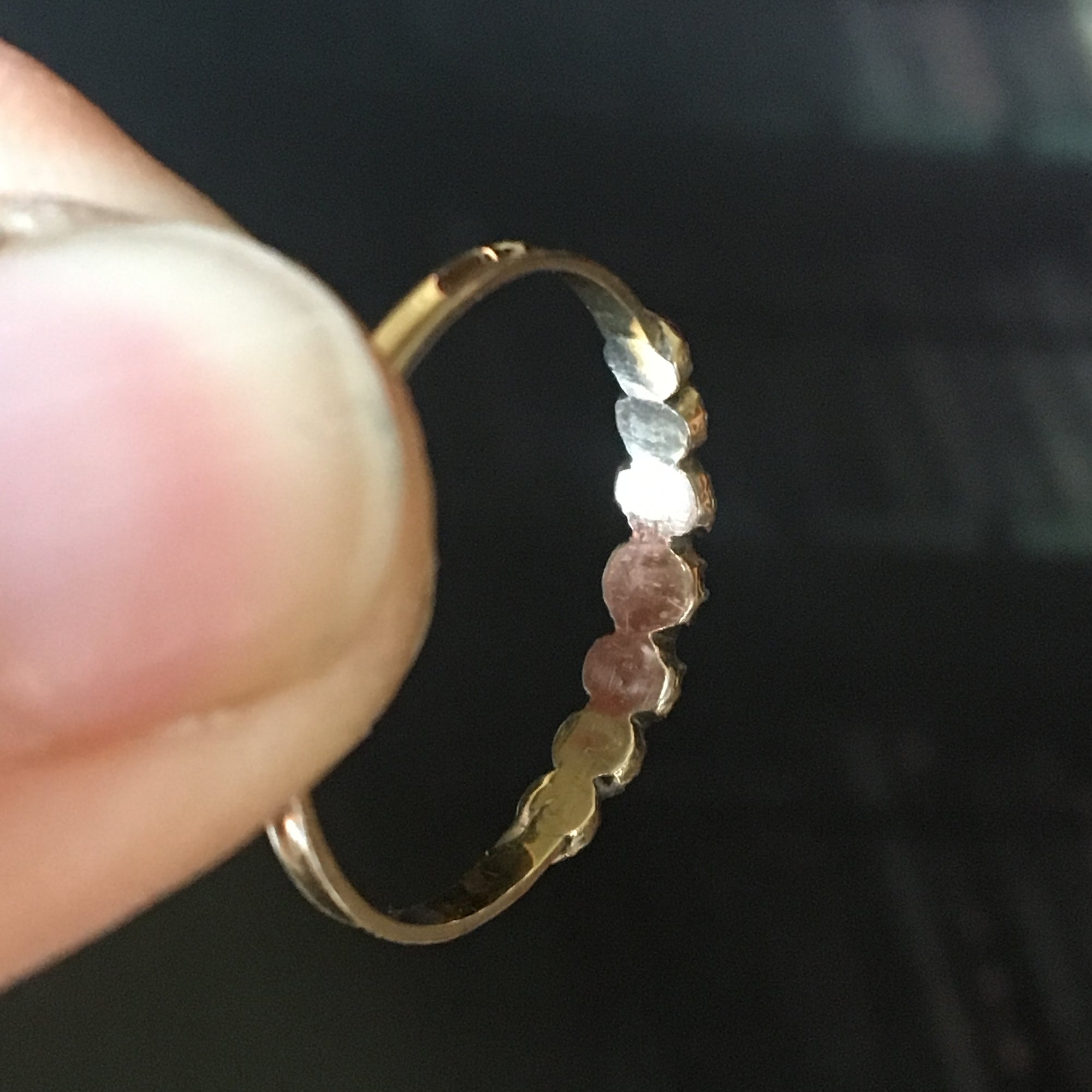 Antique Georgian Acrostic &quot;REGARDS&quot; ring - Size 7