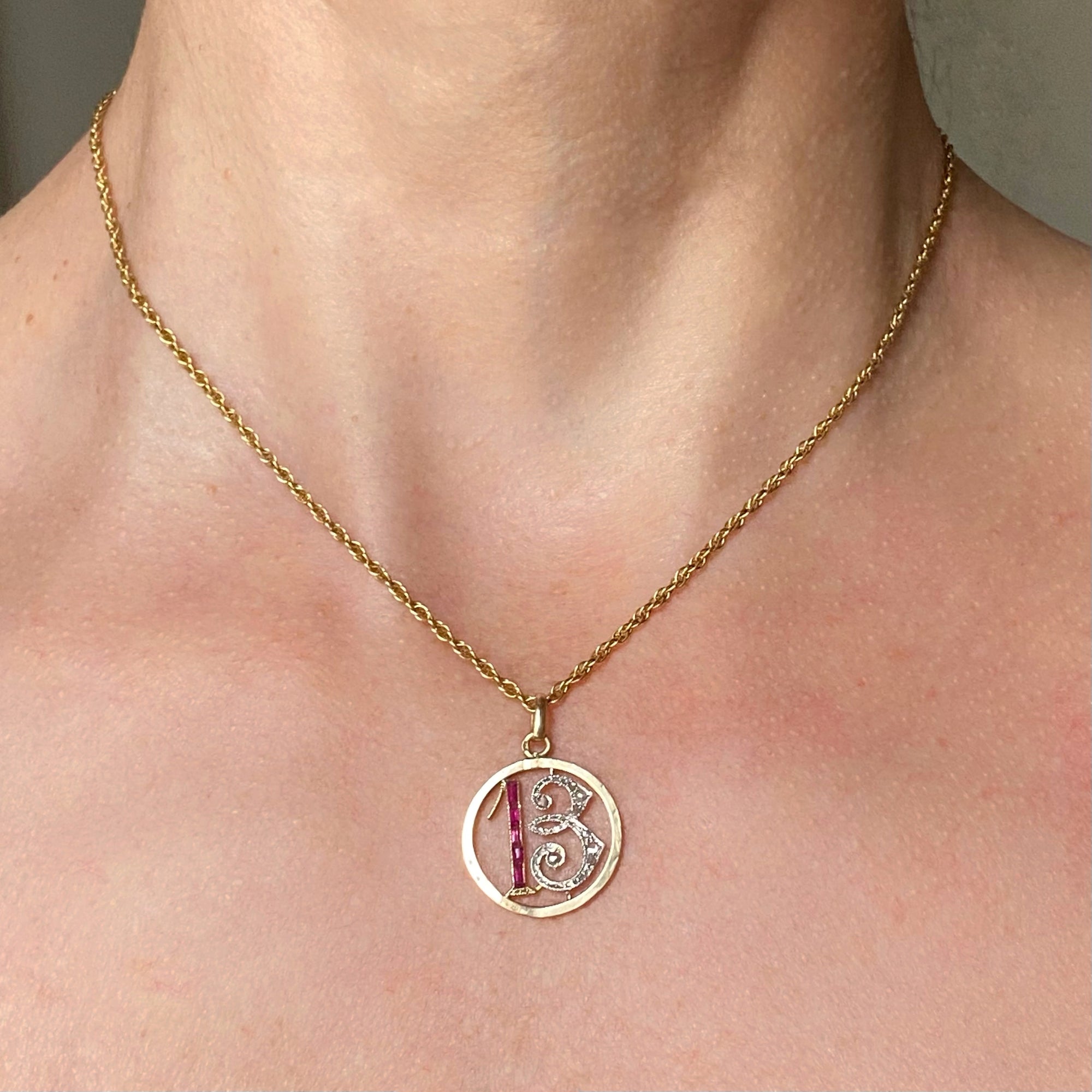 antique 13 charm