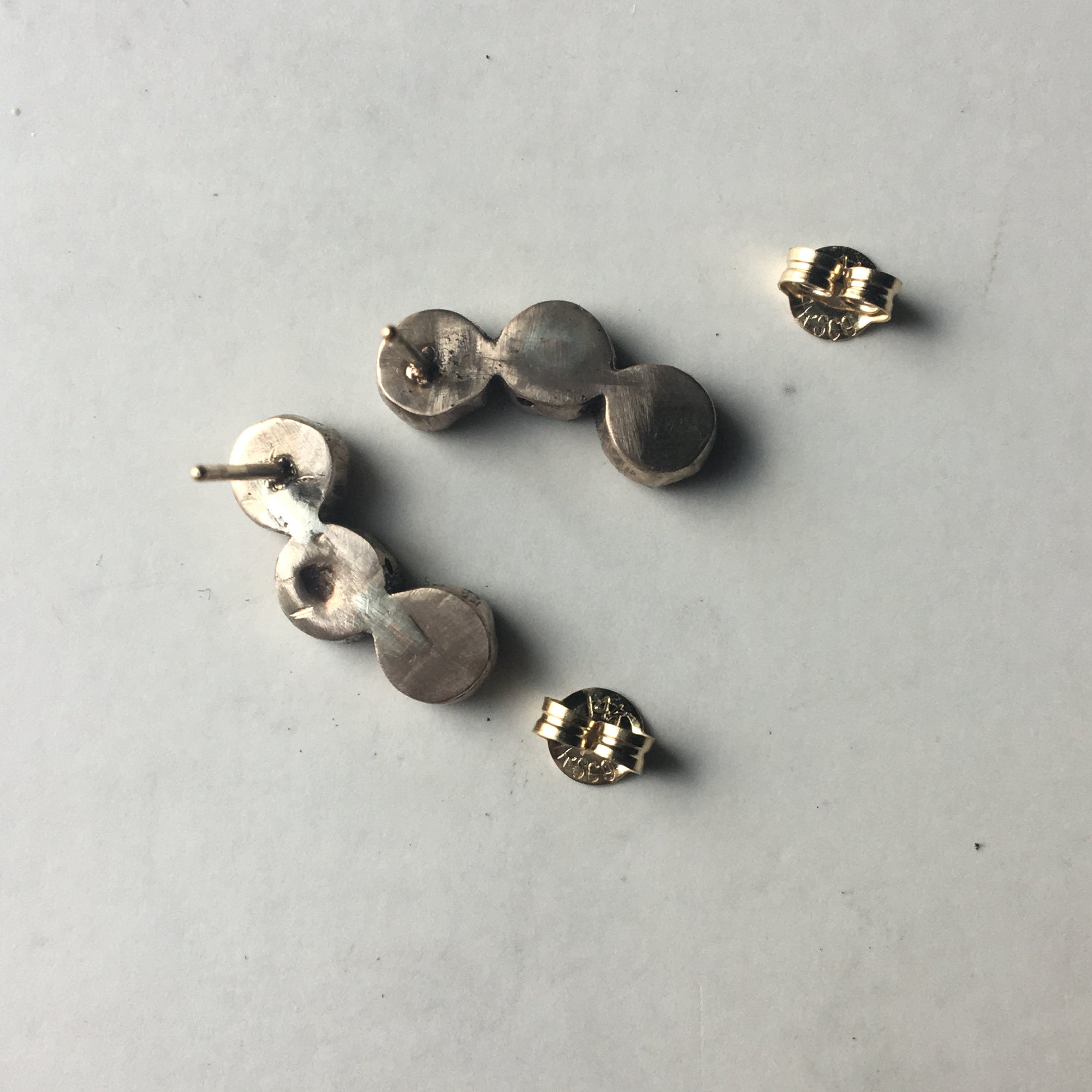 Georgian Foiled Garnet conversion earrings