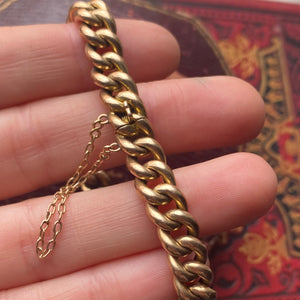 Antique English Curb Link Bracelet - 15k