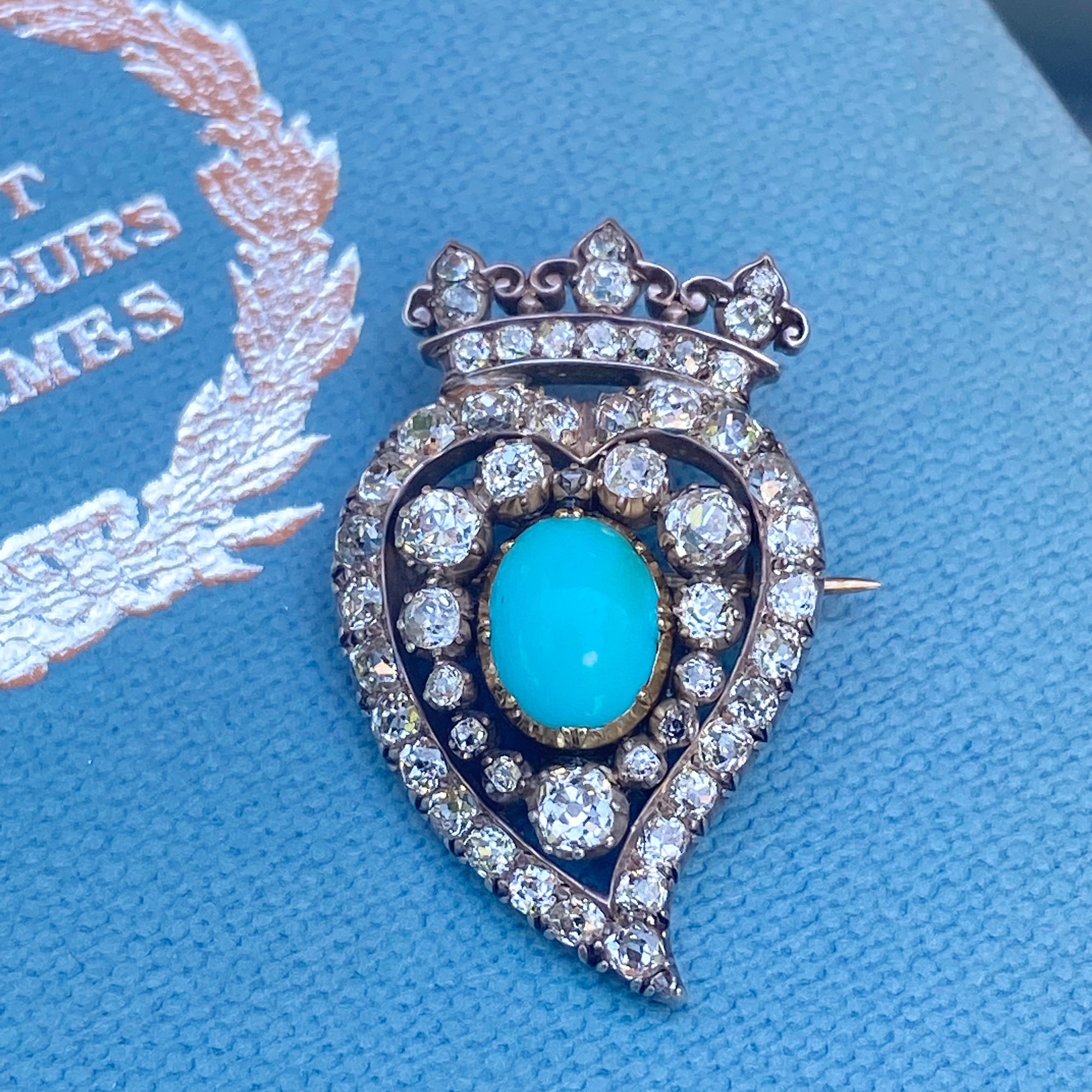 antique diamond heart